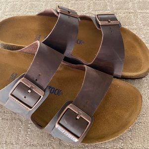 Men’s Leather Birkenstock sandals with adjustable straps